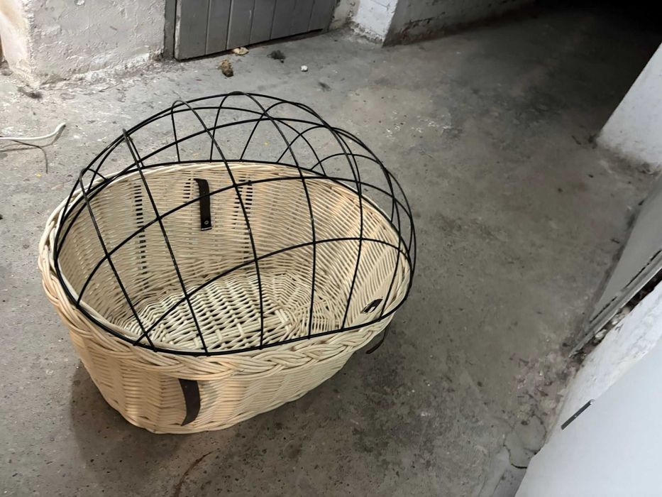 Duży koszyk wiklinowy na rower dla PSA do 15kg