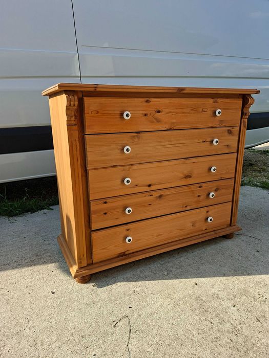 Komoda sosnowa 5x szuflada
