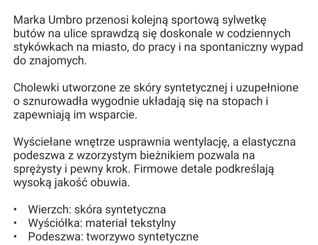 Buty umbro nowe biale sneakers meskie