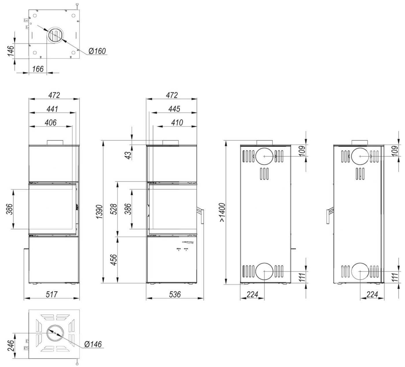 Defro Quadroom czarny