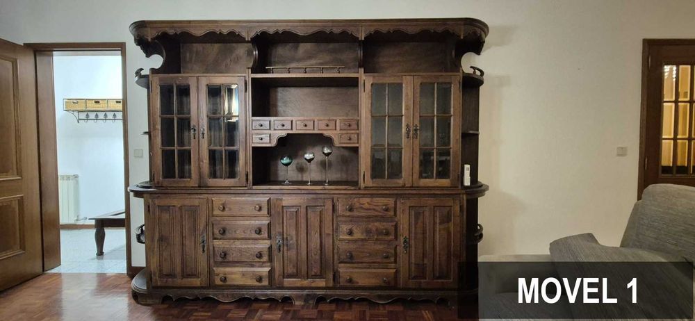 Movel Armario Aparador de Sala Vintage Excelente Estado -  Castanheiro