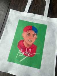 Biała torba tote bag Genzie Mortalcio