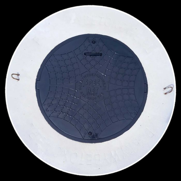 BEZPIECZNA na klucz Pokrywa Betonowa 120cm WŁAZ zamykany z POKRYWĄ