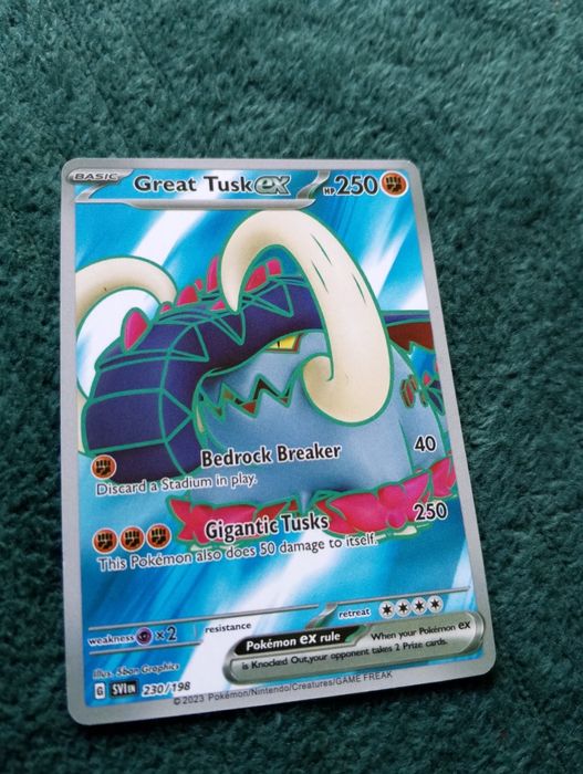 Orginalna karta pokemon Great Tusk ex