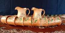 Новый сервиз перламутровый, набор. Кувшин+4 чашки. Посуда. Подарок