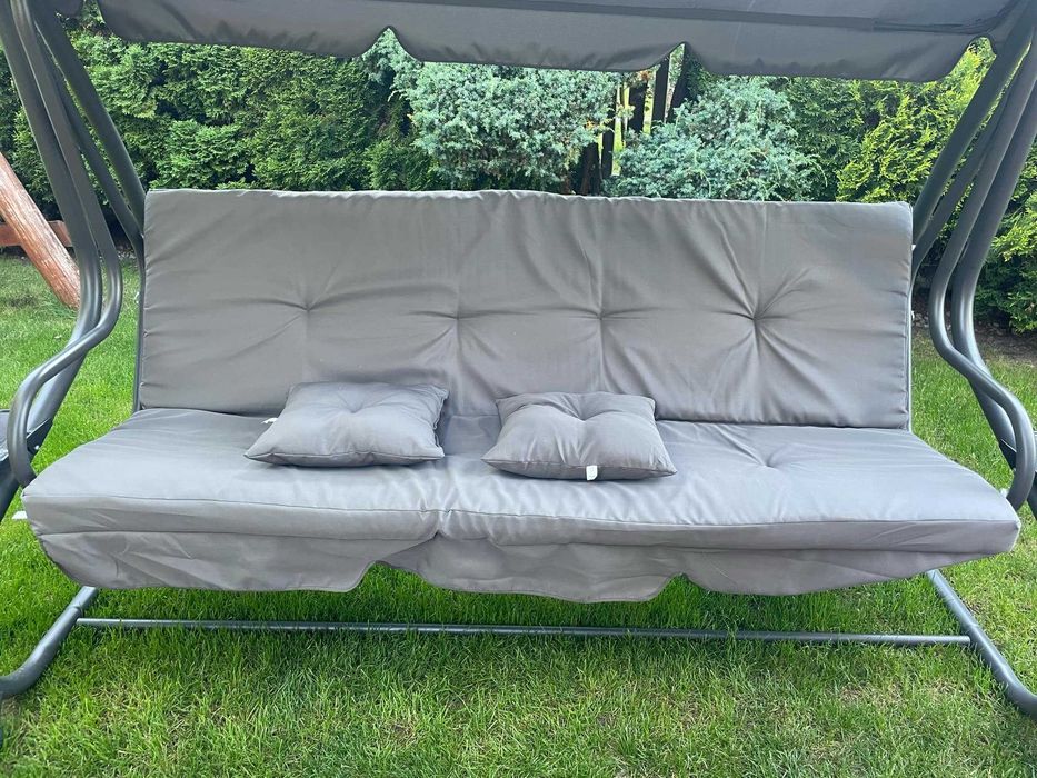 Huśtawka ogrodowa rozkładana leżak 2w1 4 - osobowa NOWA DUŻA Solidna