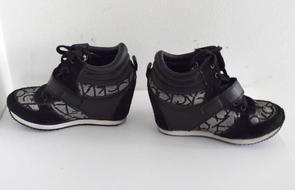 Calvin Klein Jeans Sneakersy Viridiana buty wiosenne 37 na koturnie