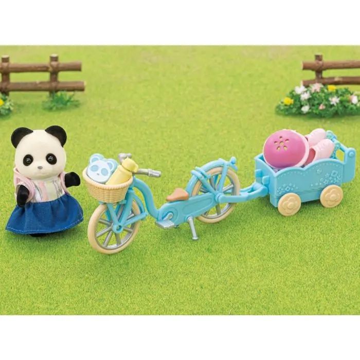 Sylvanian families 5662 Панда з велосипедом і роликами