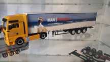 Man Herpa 1.87 z naczepa firanka