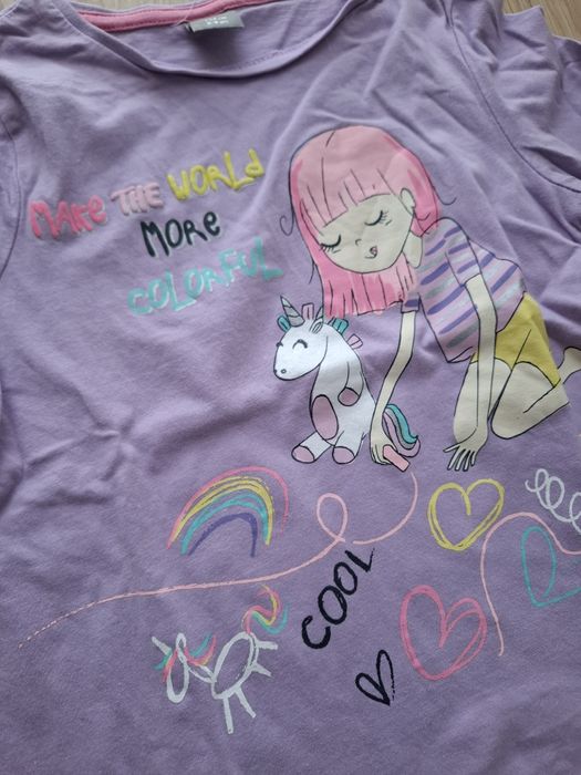 Pepco Little Kids bluzka z długim rękawem fioletowa rozmiar 134 cm