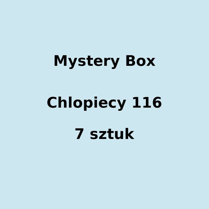 Mystery box chłopięcy 116 - 7 sztuk