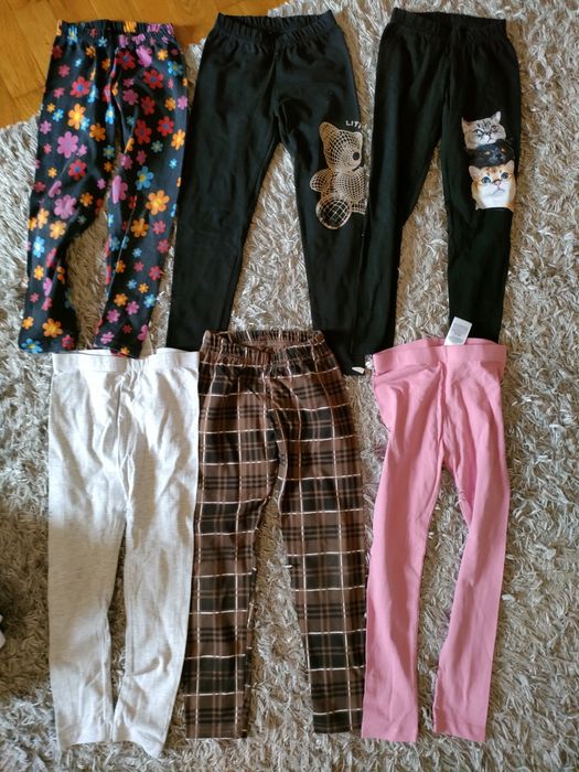 Zestaw spodni legginsów dziewczęcych