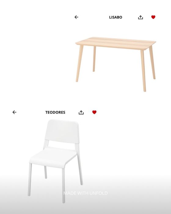 Mesa e 4 cadeiras Ikea
