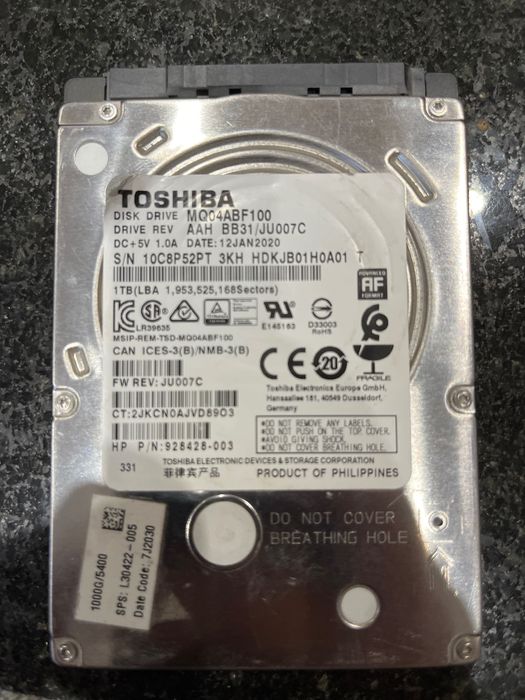 Жорсткий диск Toshiba MQ04ABF100