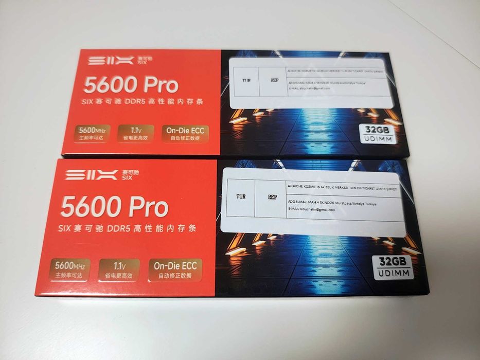 pamięć RAM DDR5 SIX 32GB lub 64GB 5600MHz KIT (1x32GB lub 2x32GB) CL46