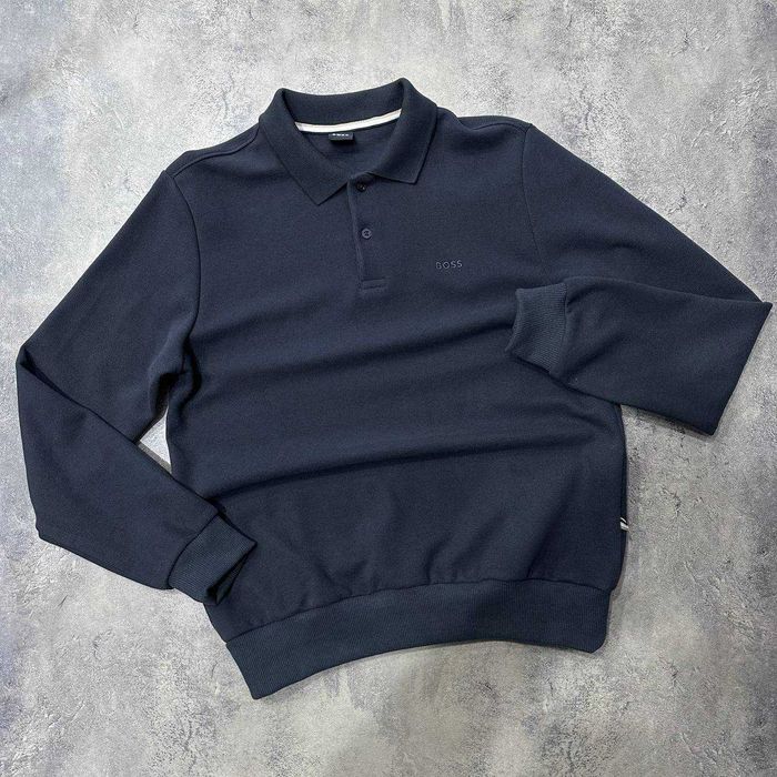 Сірий чоловічий світшот З коміром Hugo Boss(M-6XL)