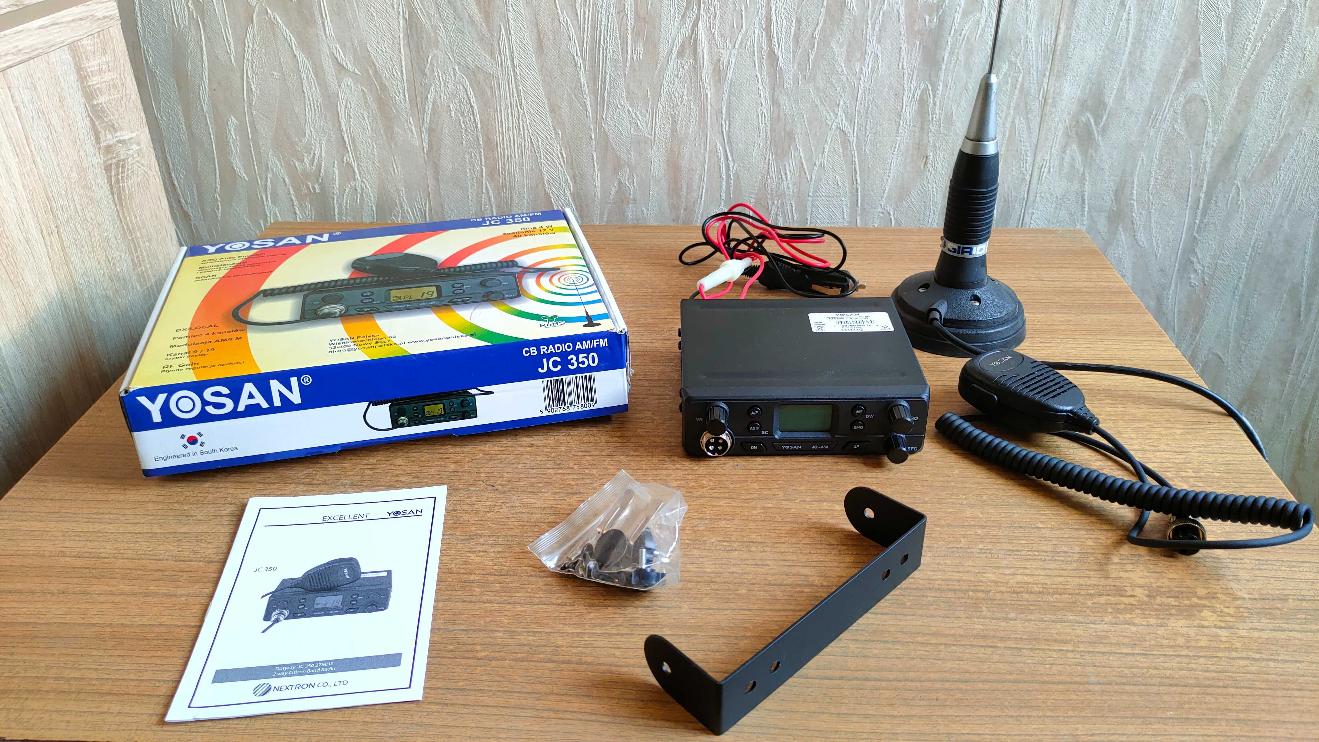 CB radio Yosan JC 350 + antena Sirio 1,10m