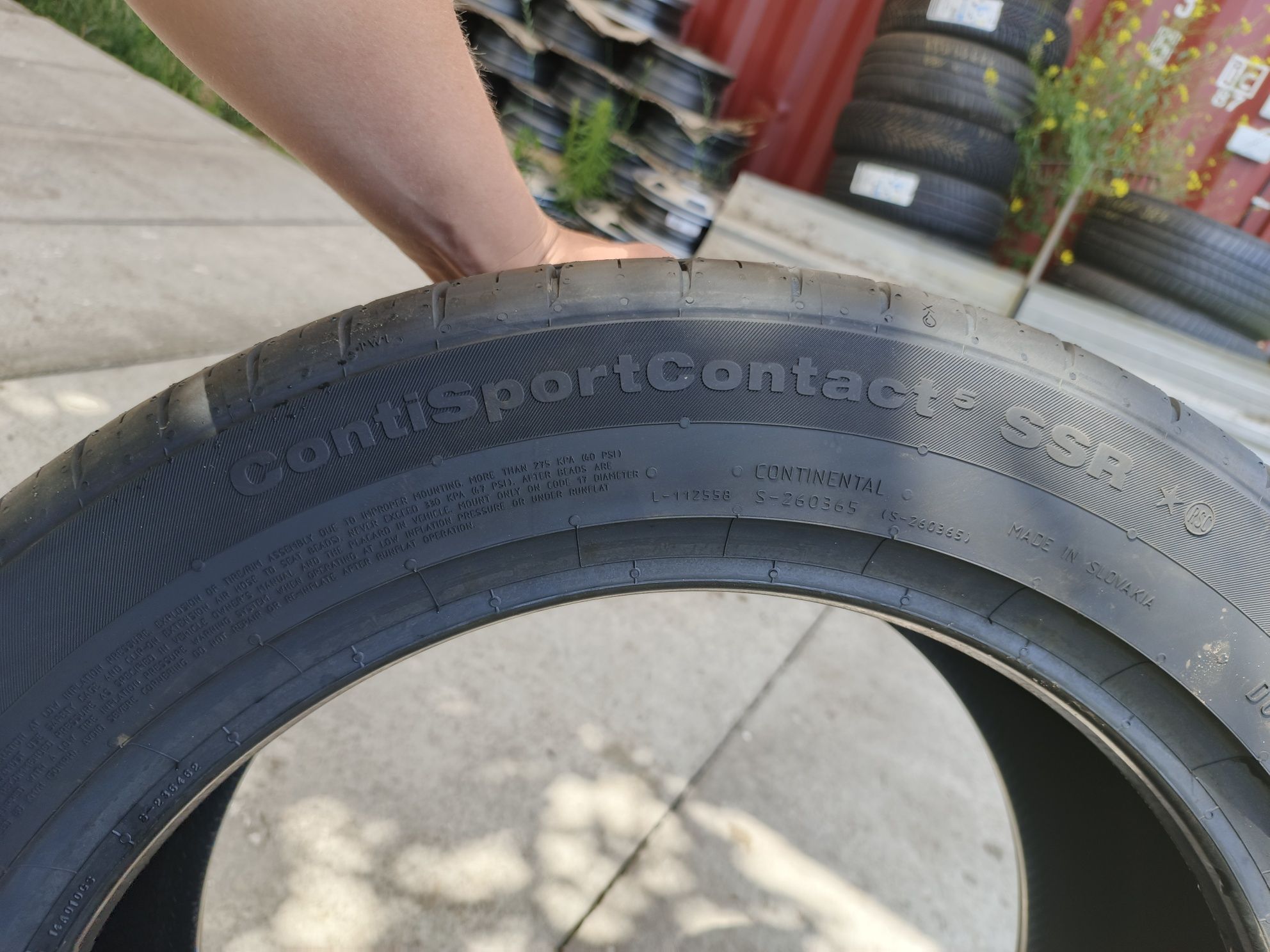 (C) Nowe opony letnie 255/45/17 Continental SSR RUN FLAT 2 sztuki 23r