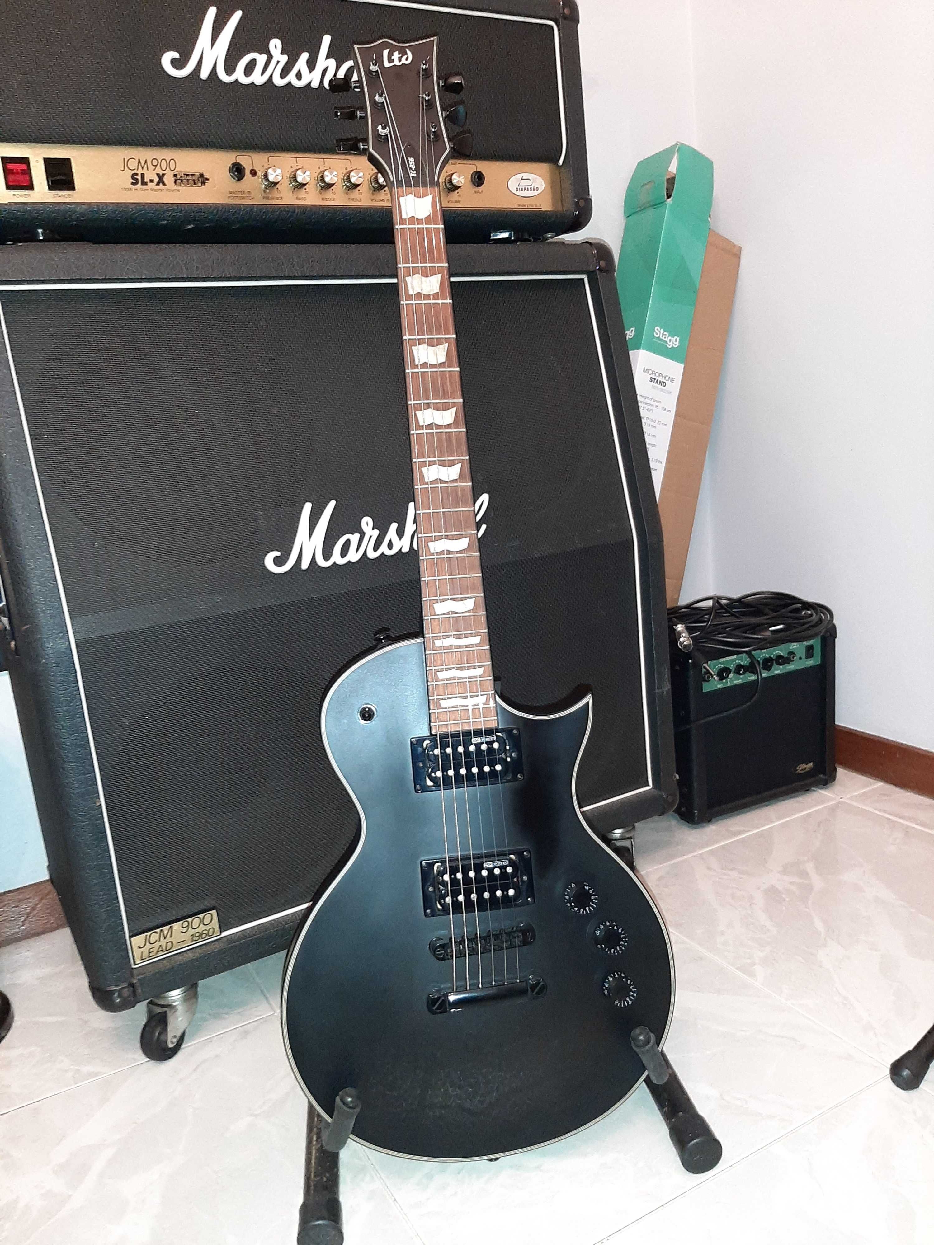 Guitarra ESP LTD EC-256 Black Satin + estojo hardcase