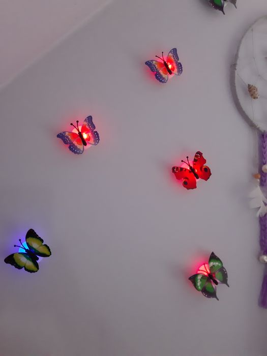 10 świecących motylków, lampki led