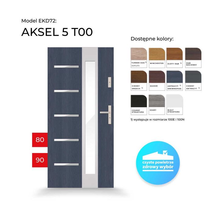 Drzwi zewnętrzne metalowe do domu mieszkania z montażem