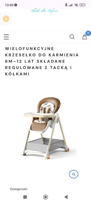 Krzesełko do karmienia dzieci