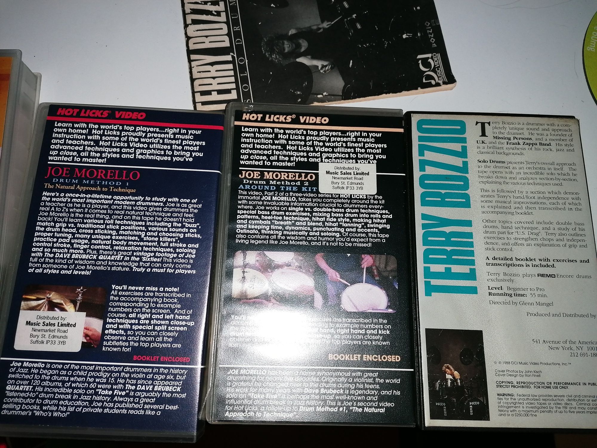 K7 VHS de aulas de bateria