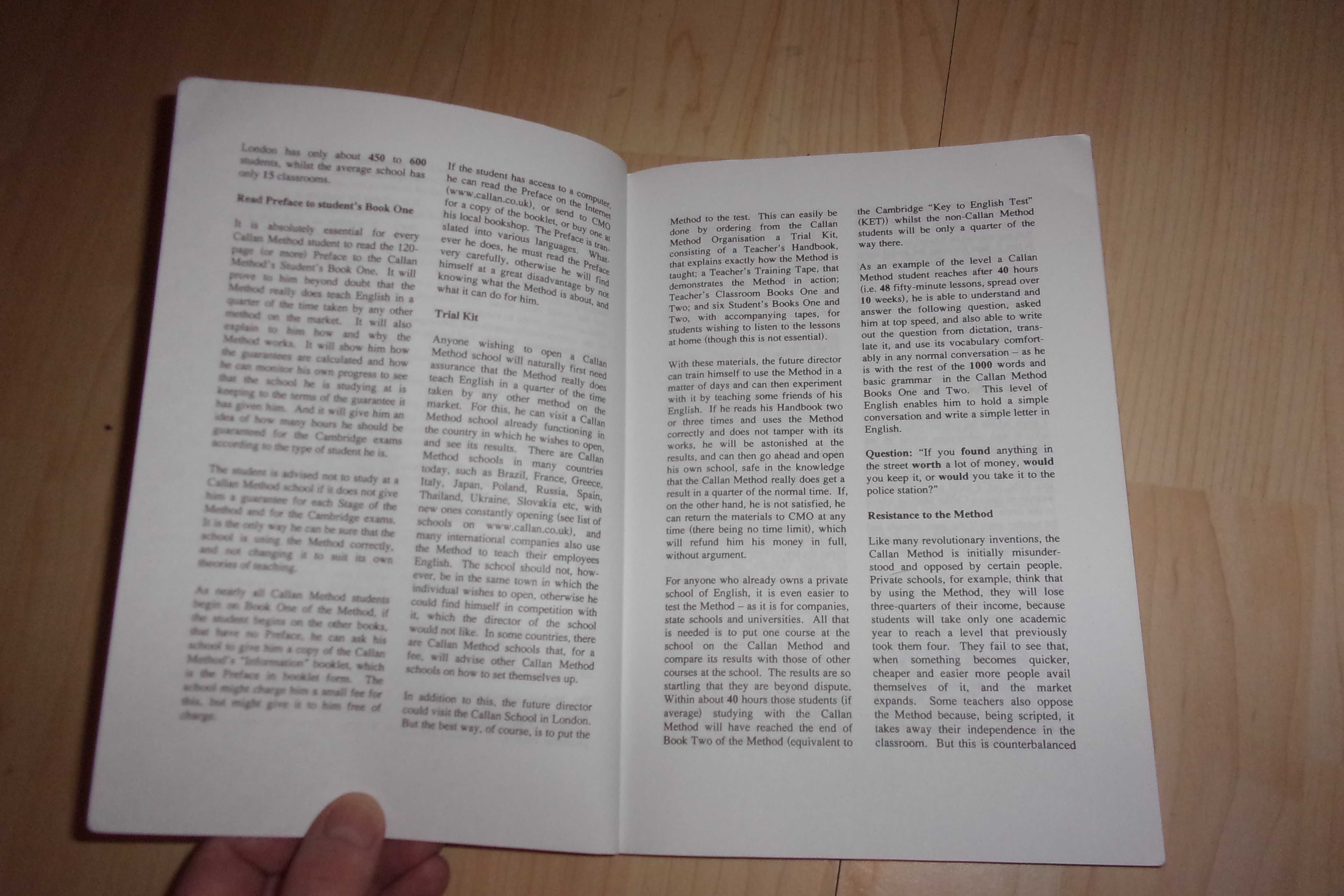Callan Method Student's Book 4 Lessons 125-161