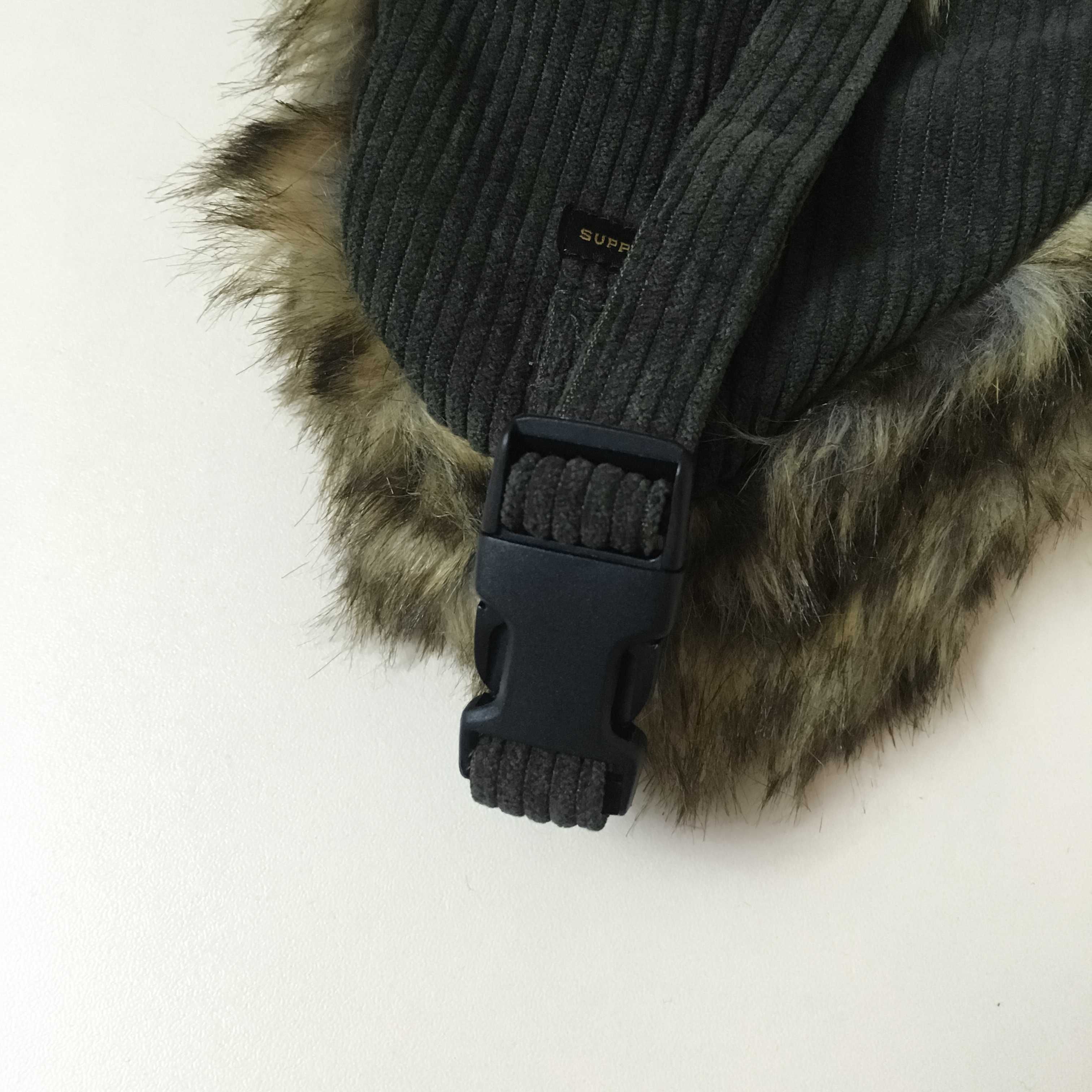 Supply co. вельветовая шапка с мехом хаки