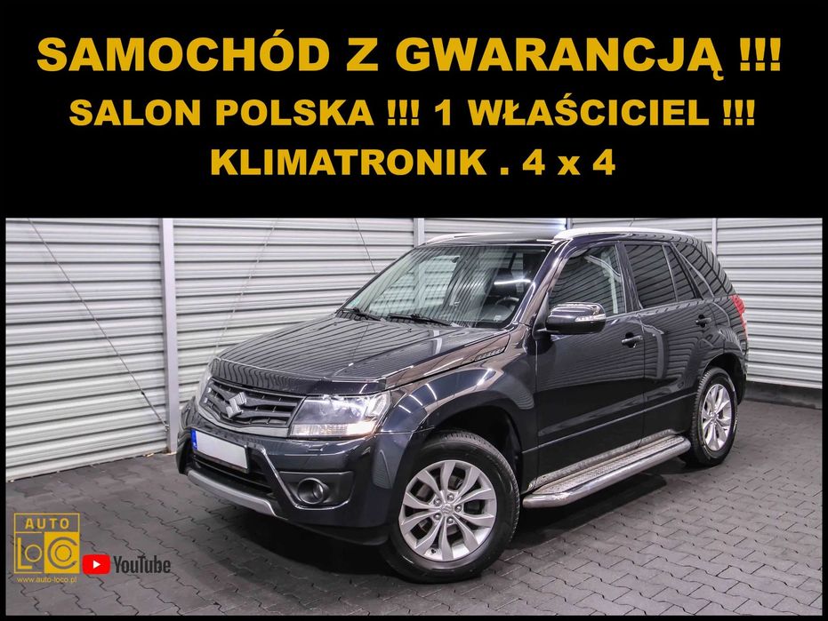Suzuki Grand Vitara 4 x 4 + Salon POLSKA + 1 Właściciel + Klimatronik + Elektryka !!!