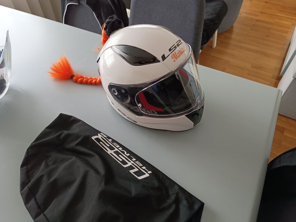 Capacete branco LS2 criança