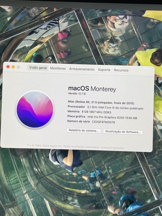 iMac 21,5 polegadas ecrã 4k Finais de 2015