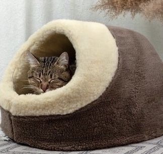 Хутряний будиночок домик лежак хатинка для кота собачки кошки 2 розмір