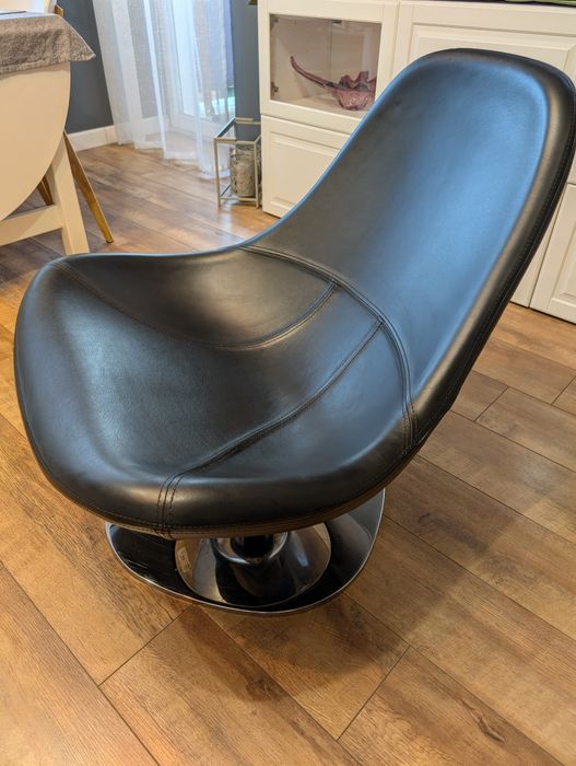 Fotel Ikea Tirup kultowy skóra 2 szt czarny