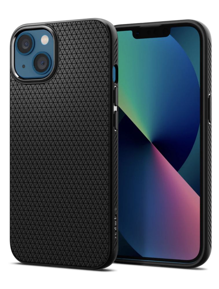 Spigen Capa Liquid Air compatível com iPhone 13 - preto mate