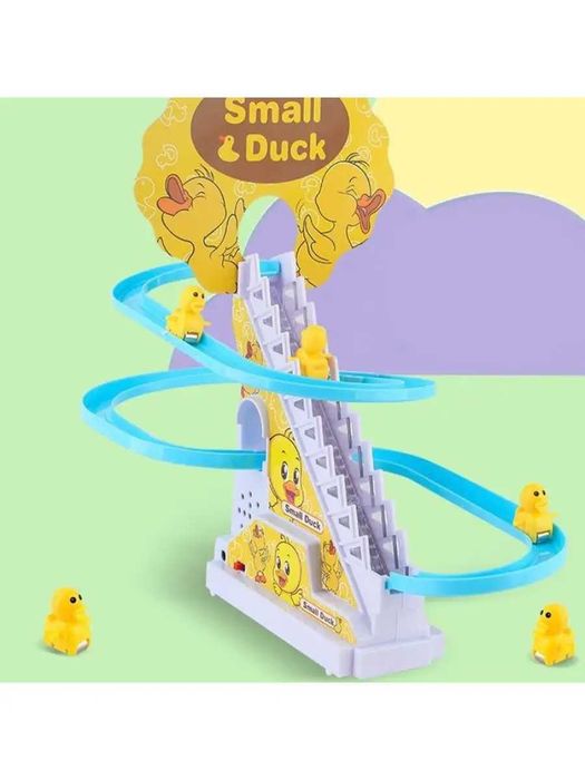Каченята на гірці Small duck Іграшка трек-підйомник Утиная горка Утята