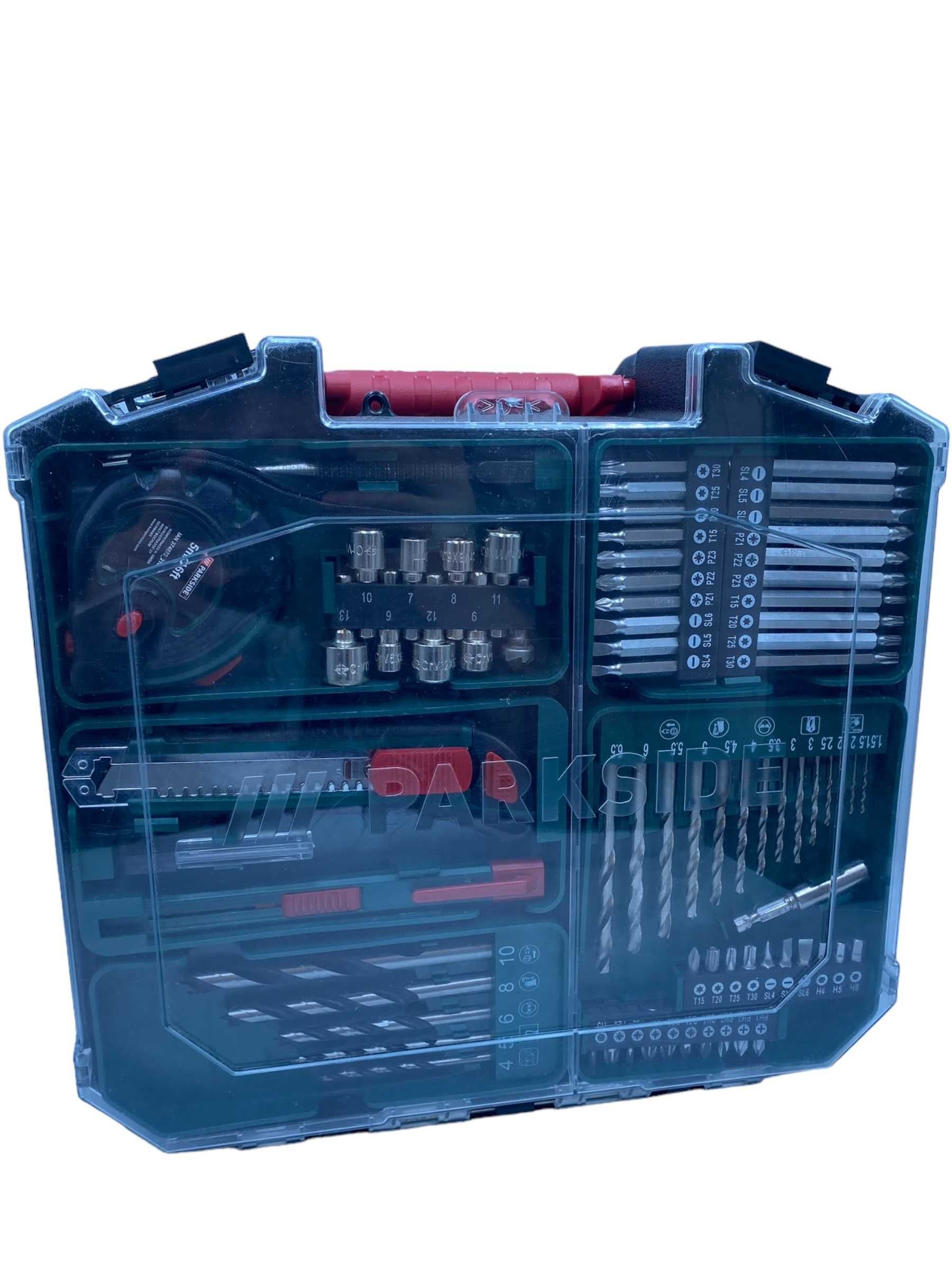 Wiertarko-wkrętarka bezudarowa Parkside PABS 20-Li F7 20 V Komplet