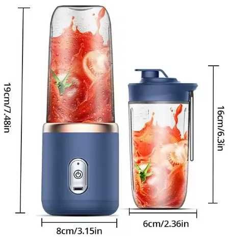 Liquidificadora Portátil USB Bateria Mini Blender Smoothies Batido NOV