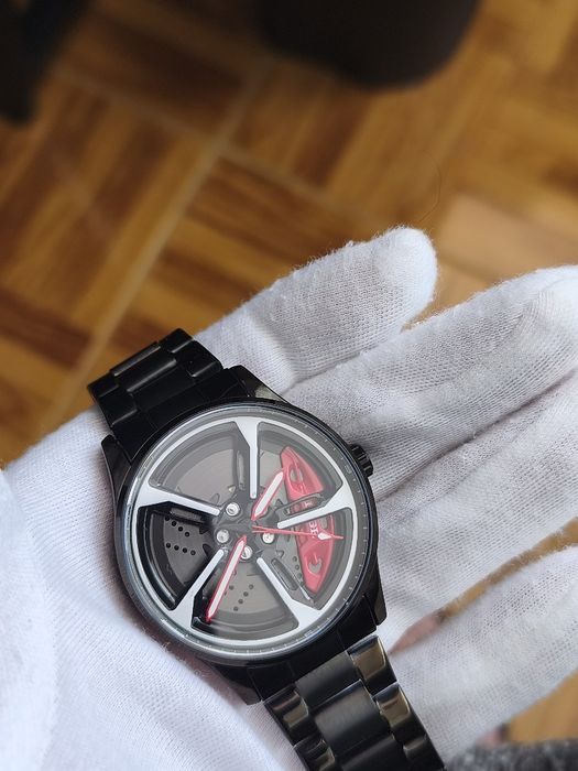 Relógio Motor Sports by Lige com jante spinner Novo. Black Edition