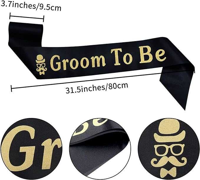 Despedida de solteiro faixa + crachá noivo Groom to Be - ENVIO GRÁTIS