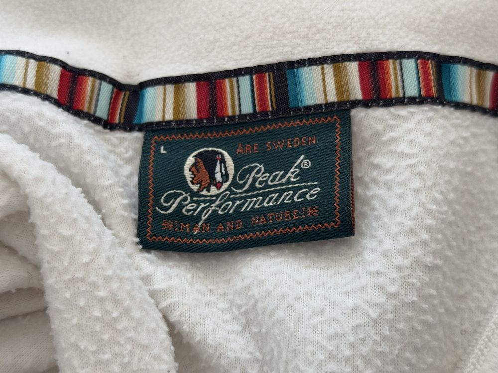 Polar Peak Performance L logowany biały damski ski narty half zip