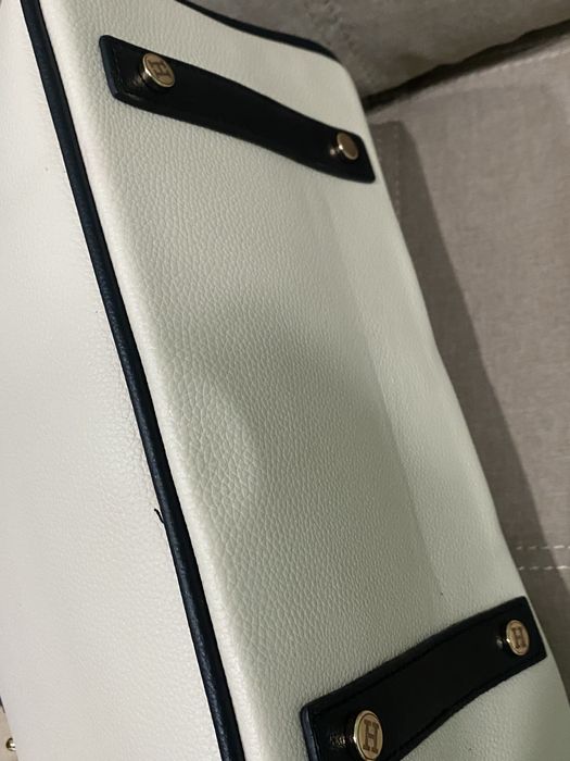 Сумка hermes birkin 30 см бежева/чорний