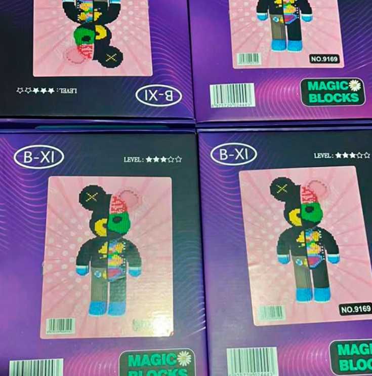 3Д Конструктор Magic Blocks ведмедик Bearbrick Медведь 3D конструктор