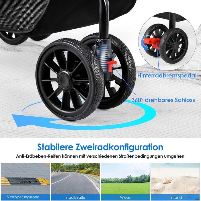 Nowy wózek dla psa / zwierząt / transporter / koszyk / klatka / A3173!