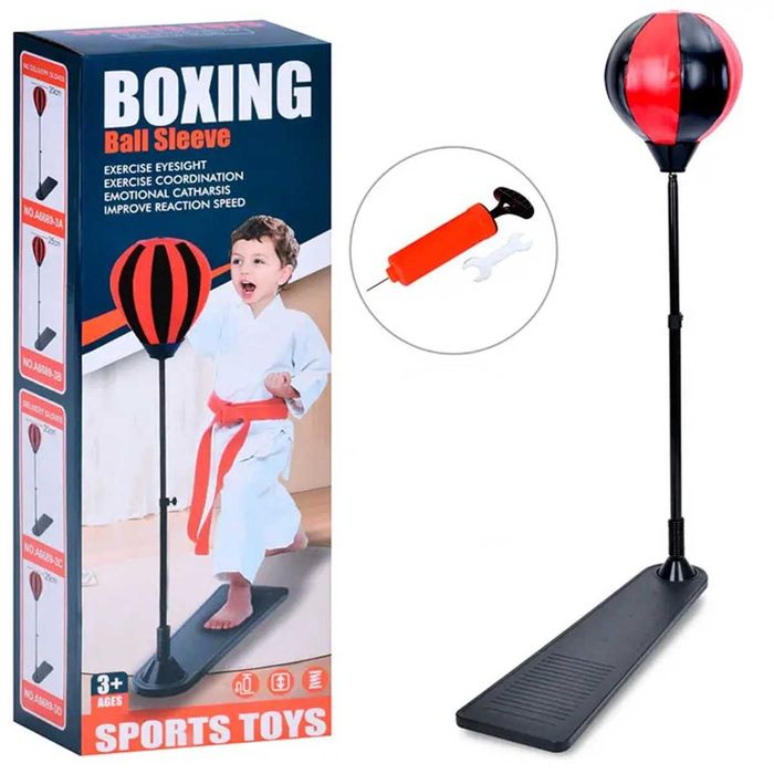 Дитячий боксерський набір на стійці (груша + рукавички для боксу)