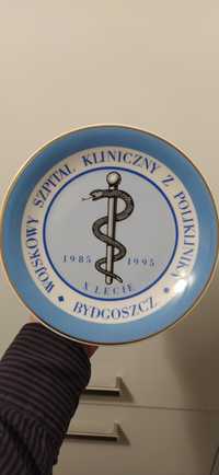 Talerz kolekcjonerski laska eskulapa szpital  1995 Bydgoszcz Lubiana