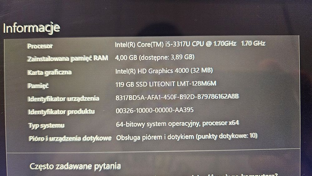 Laptop Samsung ATIV smart PC pro (odczepiany ekran)