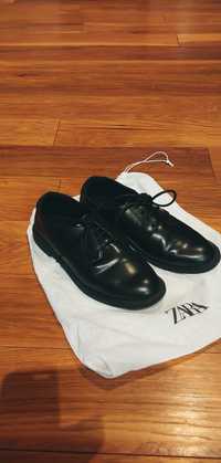 Buty komunia Zara dla chłopca 36 czarne eleganckie