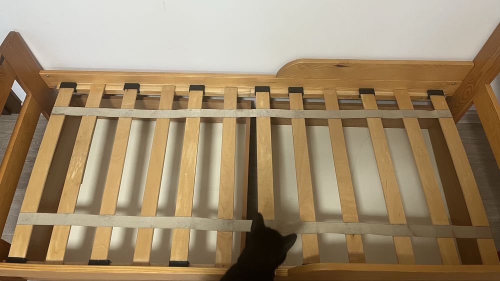 Łóżko dziecięce sosnowe 160x70 szuflady materac stelaż