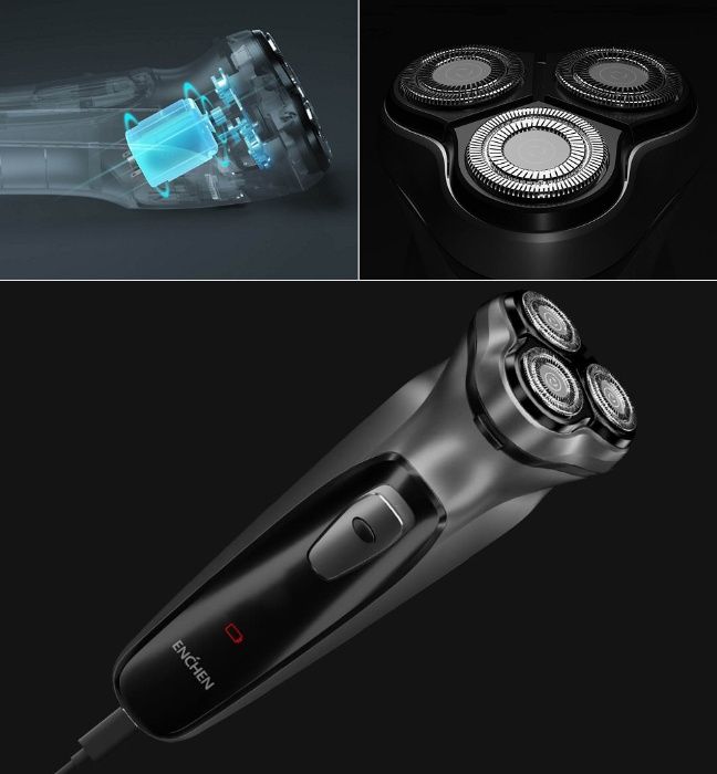 Электробритва Xiaomi Enchen BlackStone 3D Original Беспроводная. Новые